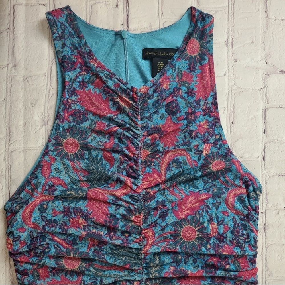 House of Harlow 1960 - Floral Pink and Blue Midi Tank Dress - Picture 7 of 14
